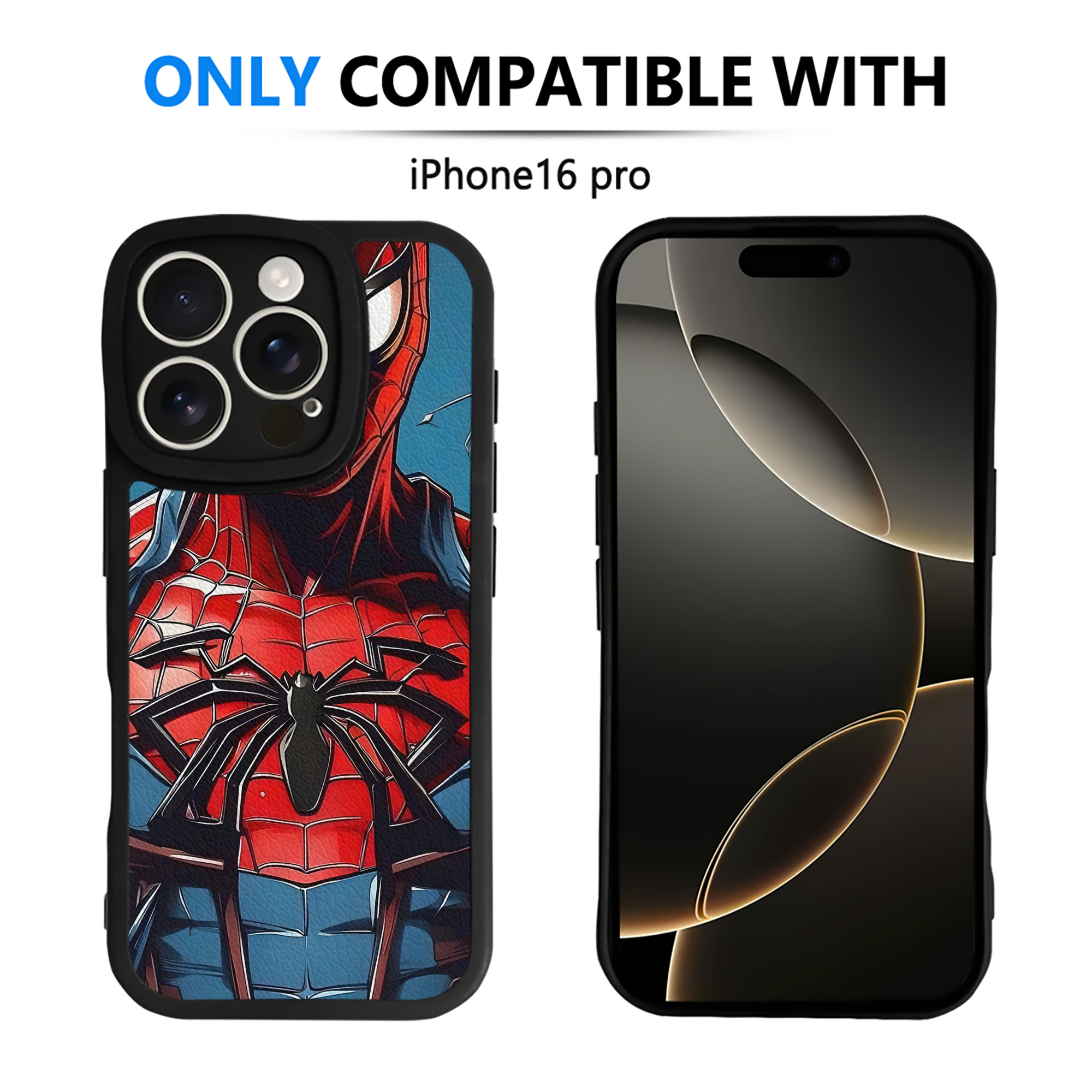 Spider Man スパイダーマン 【iPhone 16シリーズ対応】シリコンスマホケース（レザー調） 材質：シリコン
